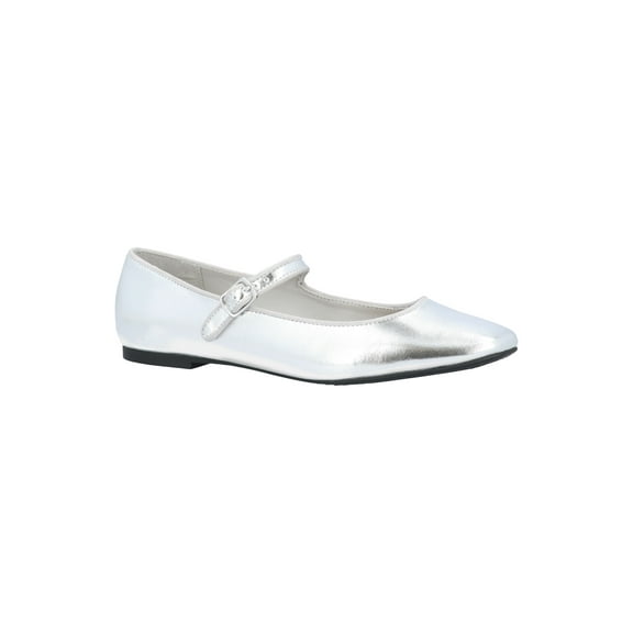 Time and Tru Women's Faux Leather Mary Jane Flats
