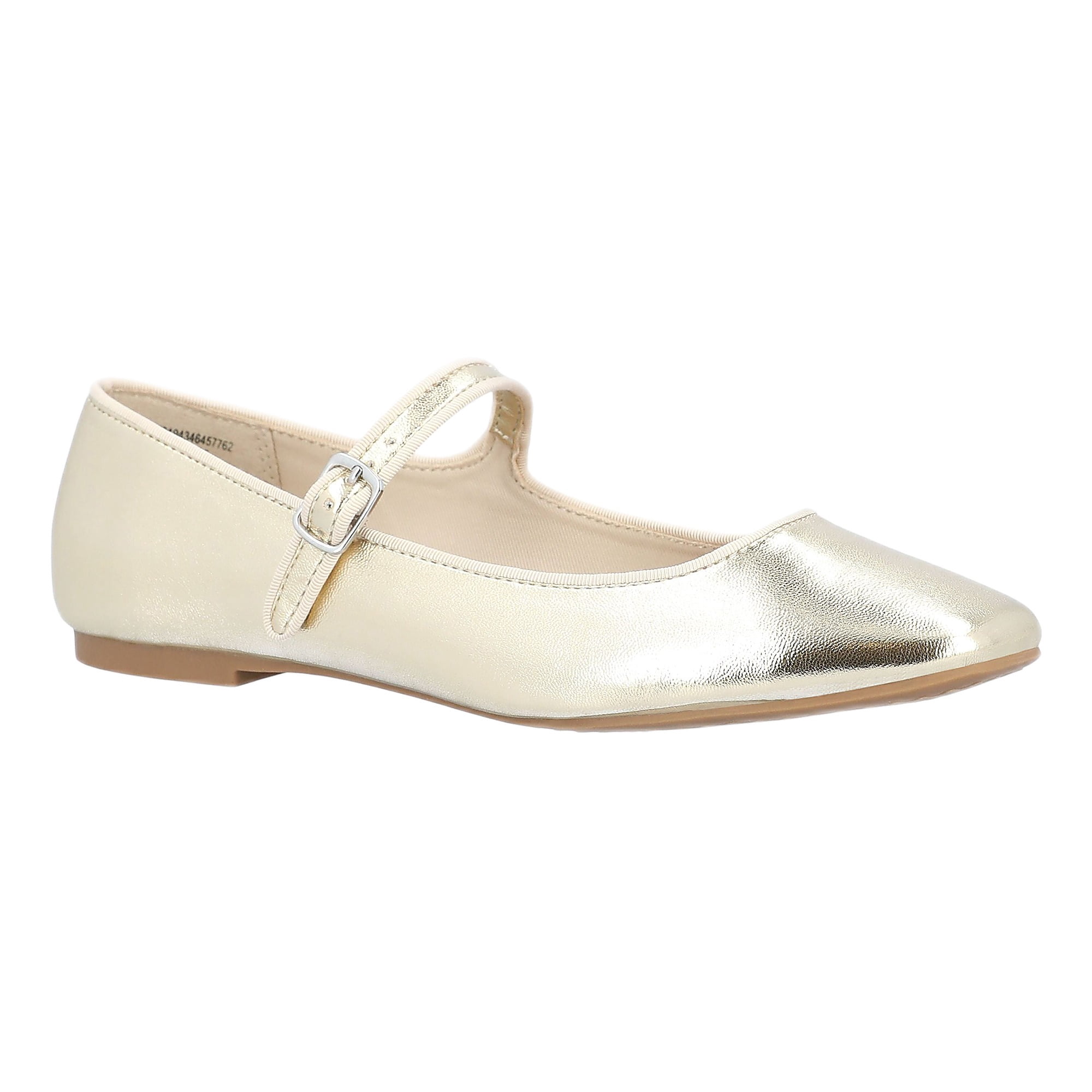Time and Tru Women's Faux Leather Mary Jane Flats, Wide Width Available