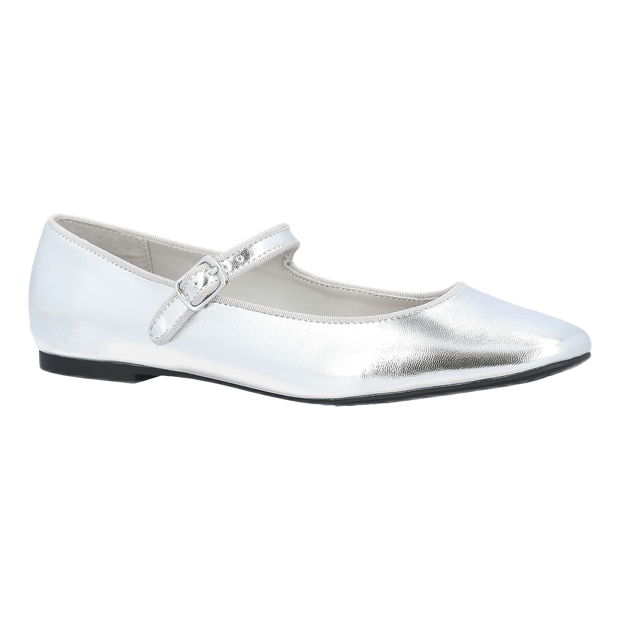 Time and Tru Women's Faux Leather Mary Jane Flats, Wide Width Available