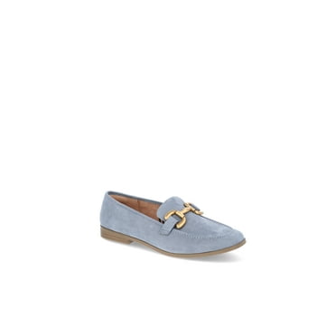 Time and Tru Women's Faux Leather Loafers with Buckles