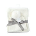 thumbnail image 1 of Time and Tru Women's Faux Pearl Accent Beanie and Winter Scarf 2-Piece Gift Set, Ivory, 1 of 2