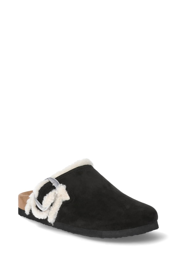 Women's Faux Shearling Cozy Buckle Clogs, Sizes 6-11