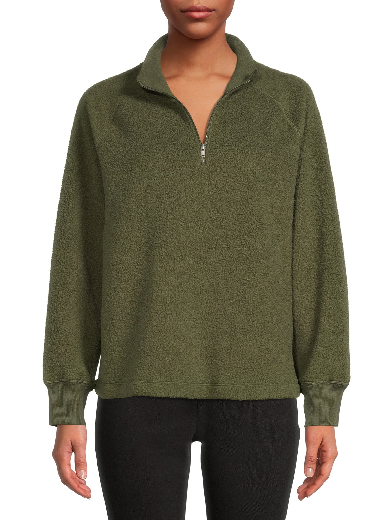 Time and tru sherpa pullover walmart top