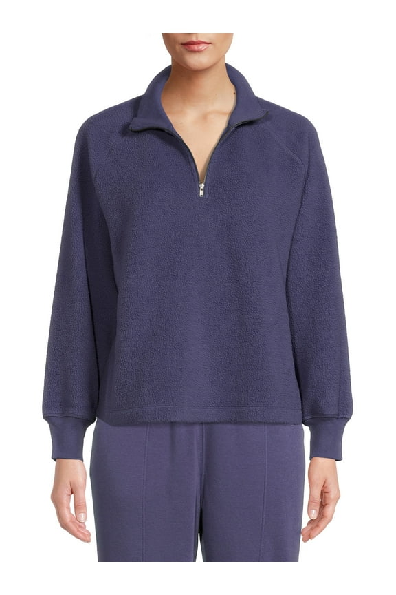 Women's Faux Sherpa Pullover Sweatshirt