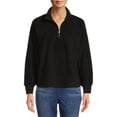 thumbnail image 1 of Time and Tru Women's Faux Sherpa Pullover Sweatshirt, 1 of 5