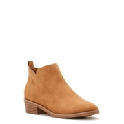 Time and Tru Women's Faux Suede Ankle Boots, Wide Width Available