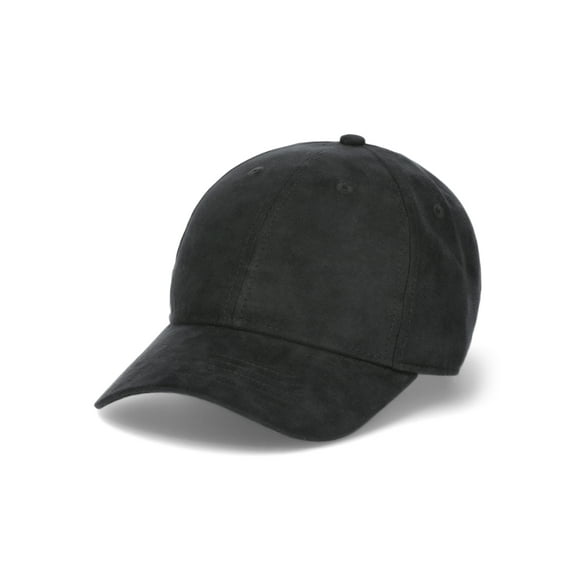 Time and Tru Women's Suede Baseball Hat, Black