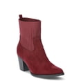 thumbnail image 1 of Time and Tru Women's Faux Suede Knit Ankle Boots, Sizes 6-11, 1 of 10