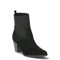 thumbnail image 1 of Time and Tru Women's Faux Suede Knit Ankle Boots, Sizes 6-11, 1 of 10