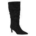 thumbnail image 1 of Time and Tru Women's Faux Suede Slouch Boots with Kitten Heels, Wide Width Available, 1 of 4