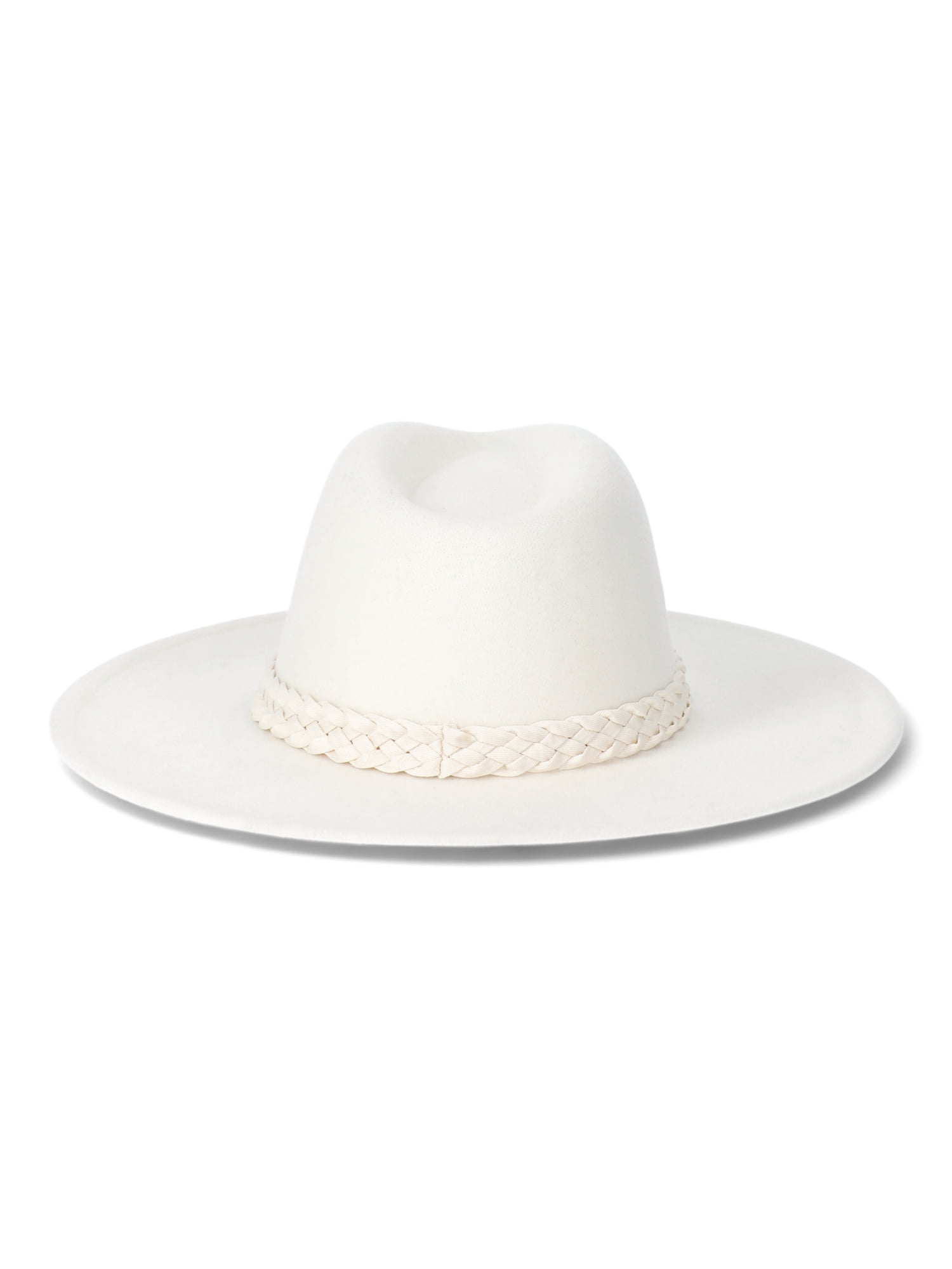 Time and Tru Women's Fedora Hat with Braided Band Trim