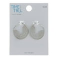 Time and Tru Women's Filigree Hoop Earrings, Rhodium