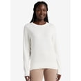 thumbnail image 1 of Time and Tru Women’s Fine Gauge Sweater with Long Sleeves, Lightweight, Sizes XS-XXXL, 1 of 5