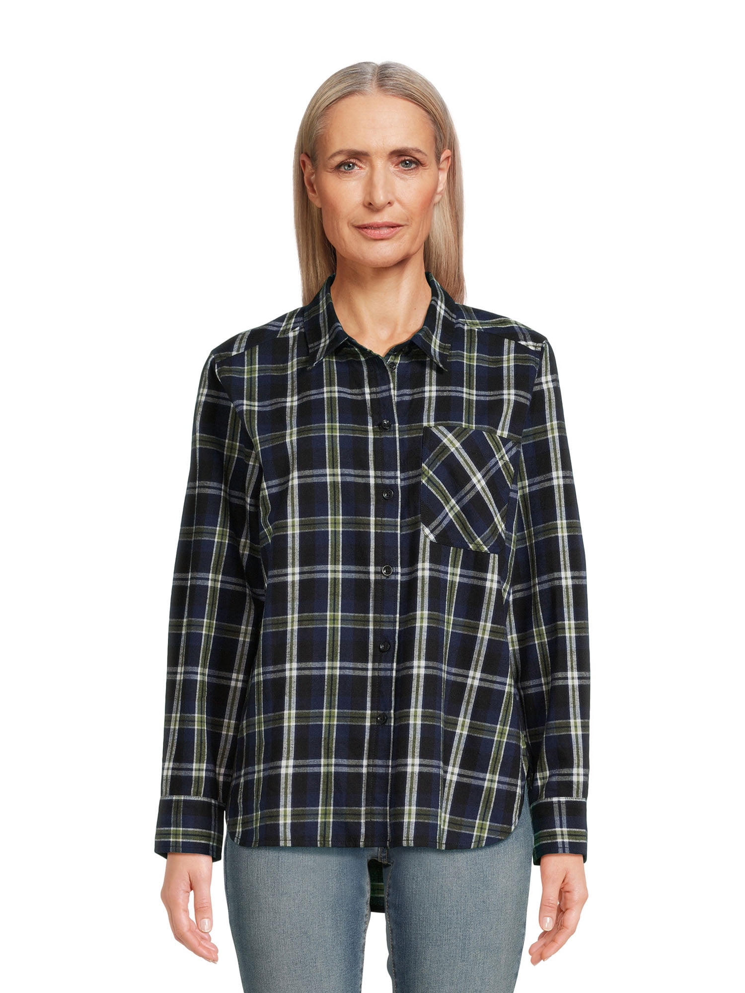 Time and Tru Women's Flannel Shirt, Sizes XS3XL