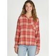 thumbnail image 1 of Time and Tru Women's Flannel Shirt with Long Sleeves, Sizes S-XXXL, 1 of 5