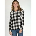 thumbnail image 1 of Time and Tru Women's Flannel Shirt with Long Sleeves, Sizes S-XXXL, 1 of 5