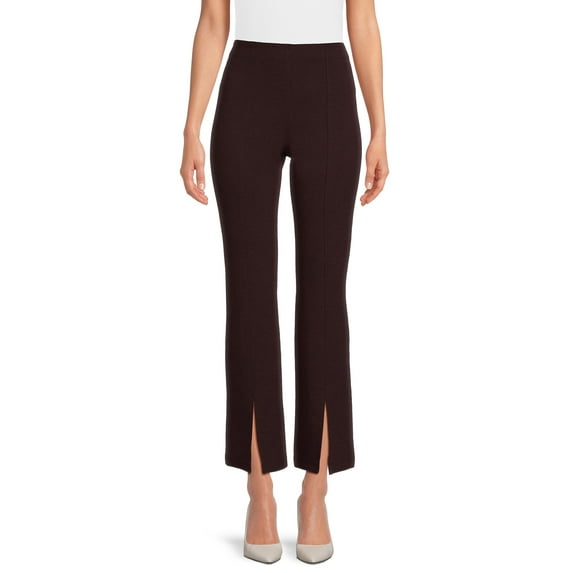 Time and Tru Women's Flare Ponte Pants, 30" Inseam for Regular