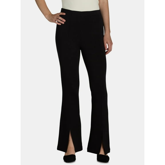 Time and Tru Women's Flare Ponte Pants, Sizes XS-XXXL