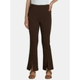 thumbnail image 1 of Time and Tru Women's Flare Ponte Pants, Sizes XS-XXXL, 1 of 5