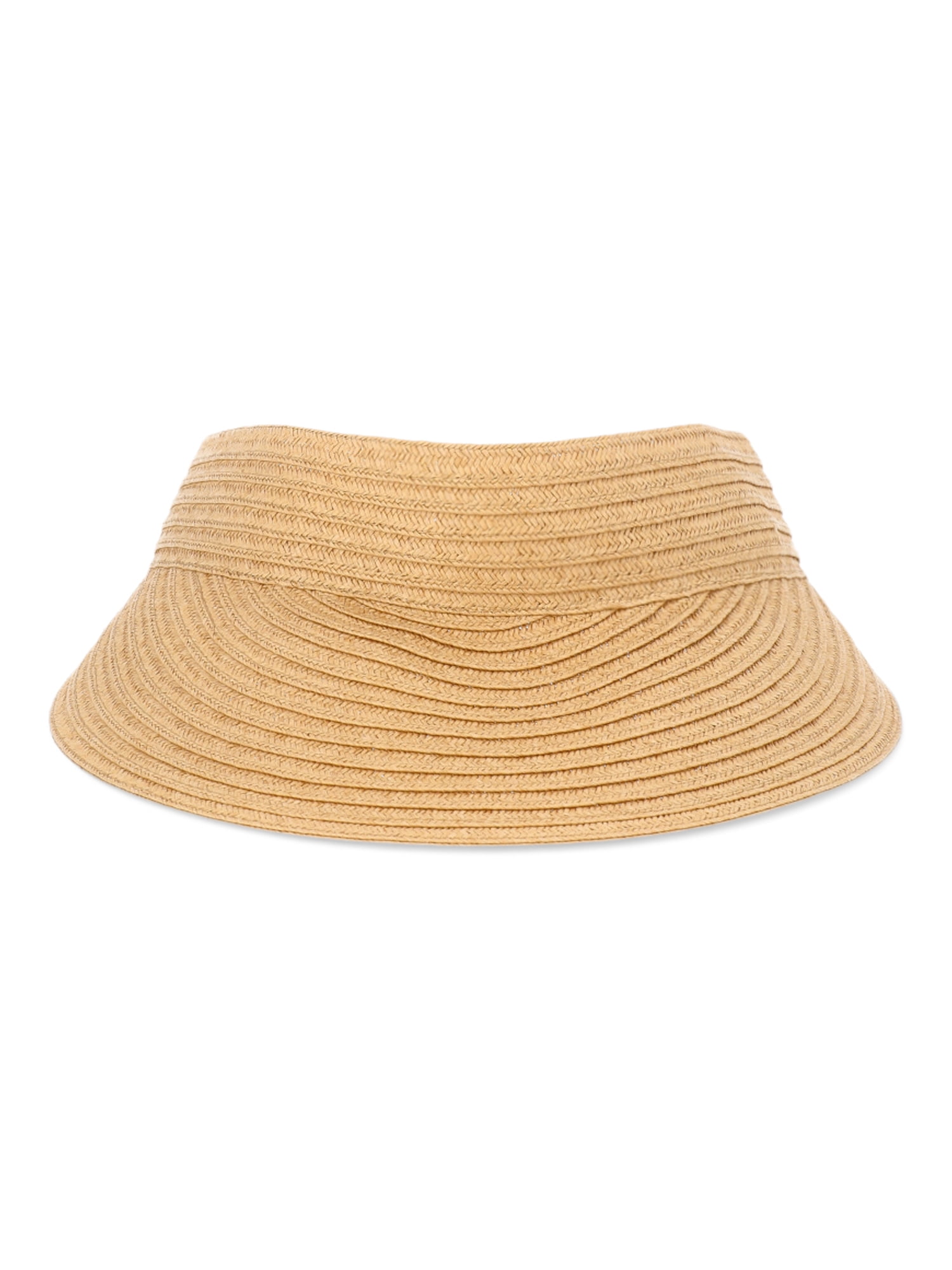 Time and Tru Women’s Flat Visor, Dark Natural, One Size Fits Most