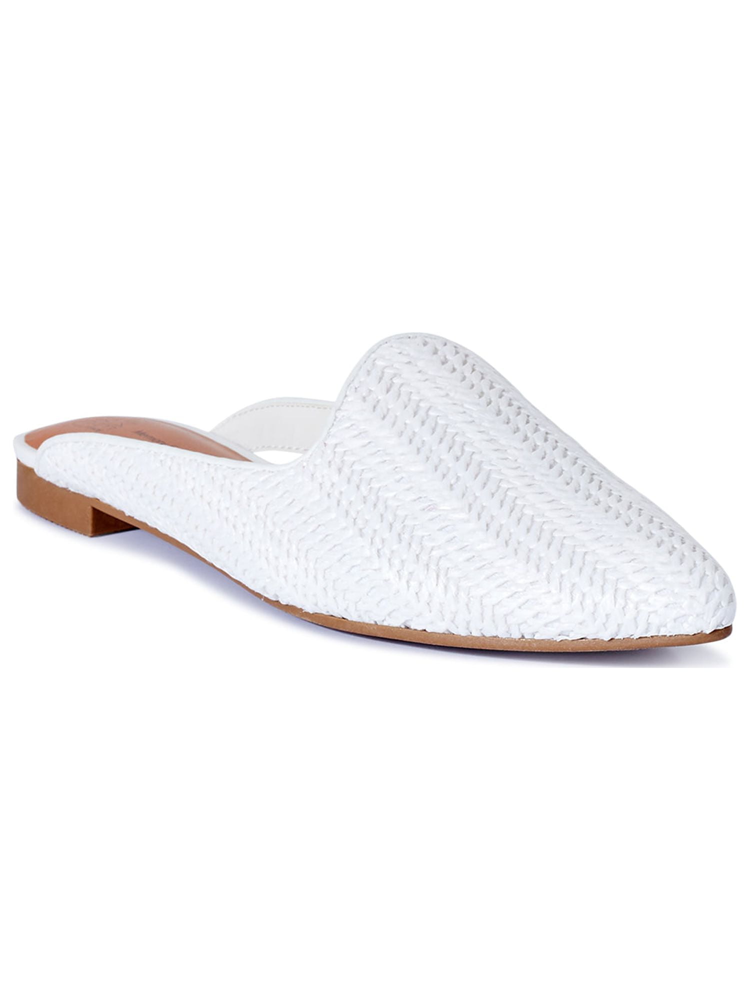 Time and Tru Women's Flat Woven Mules (Wide Width Available)