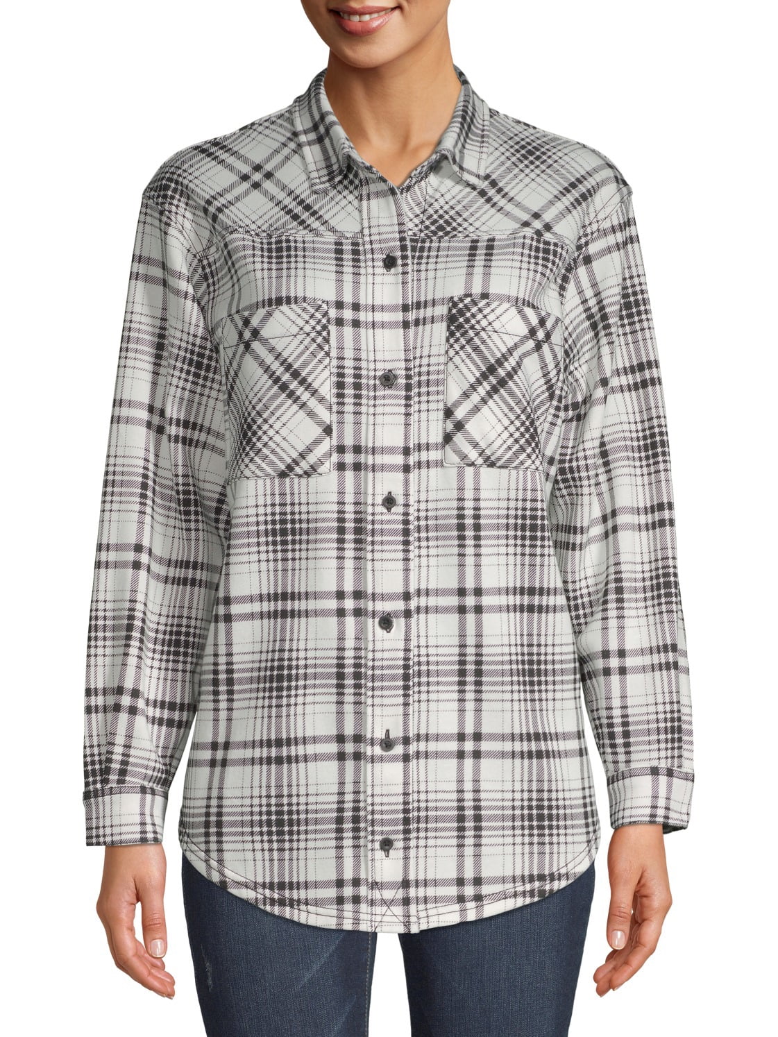 Buy Women's Fleece Button Down by Time and Tru at Ubuy Jamaica