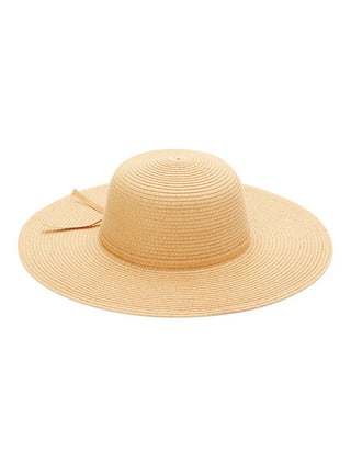 D-GROEE Straw Braid Hats for Women Summer Beach Sun Hat Wide Brim Fedora  Cap UV Protection