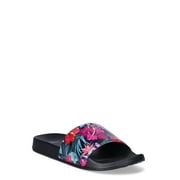 Time and Tru Women's Floral Slide Sandals, Sizes 6-11