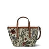 Time and Tru Women's Floral Vine Mini Tote Crossbody