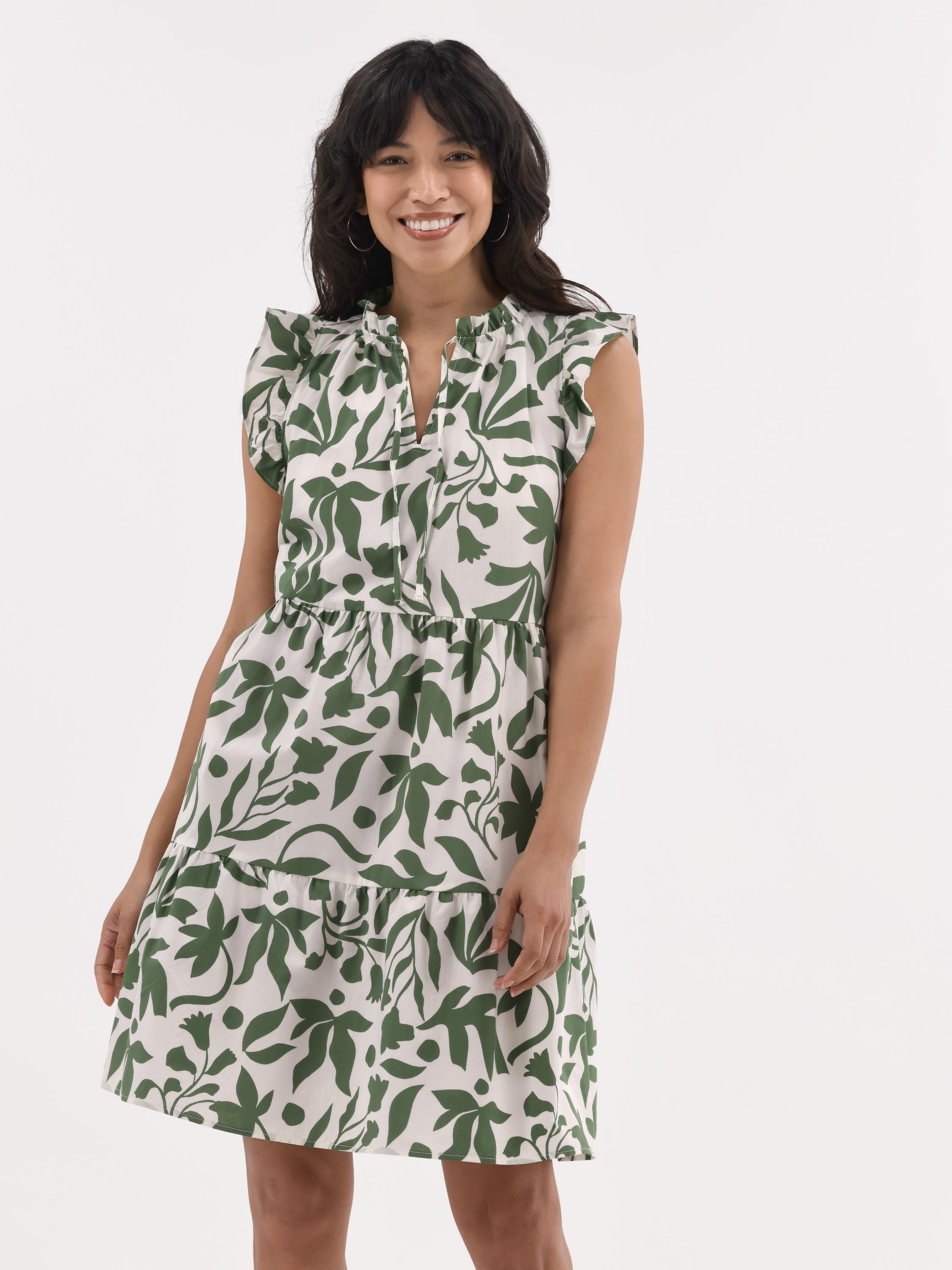 Women's Flutter Sleeve Mini Dress, Sizes XS-XXXL
