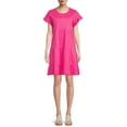 thumbnail image 1 of Time and Tru Women's Flutter Sleeve Tiered Dress, 1 of 5
