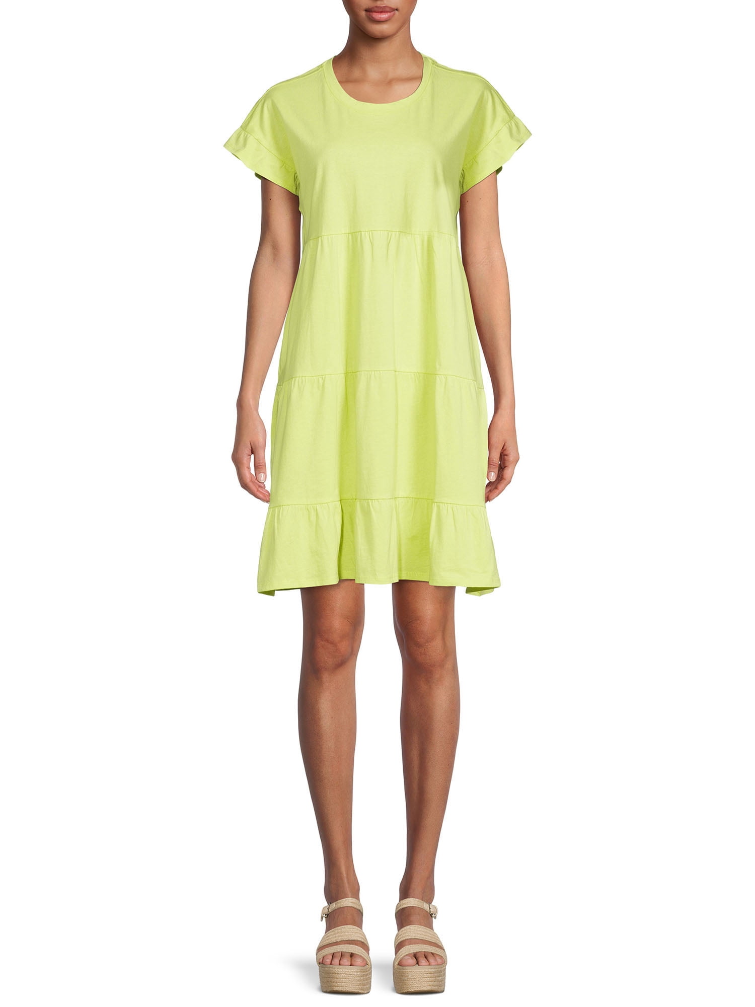 FLARED SLEEVE DRESS TILED IN TIME
