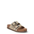 thumbnail image 1 of Time and Tru Women's Footbed Slide Sandals, Wide-Width Available, 1 of 5