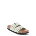 thumbnail image 1 of Time and Tru Women's Footbed Slide Sandals, Wide Width Available, 1 of 5