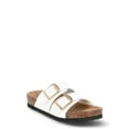 thumbnail image 1 of Time and Tru Women's Footbed Slide Sandals, Wide Width Available, 1 of 5