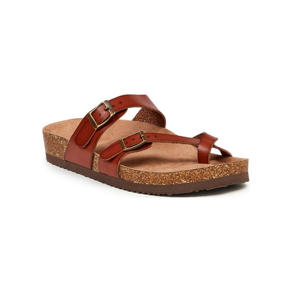 Time and Tru Women's Footbed Thong Sandals