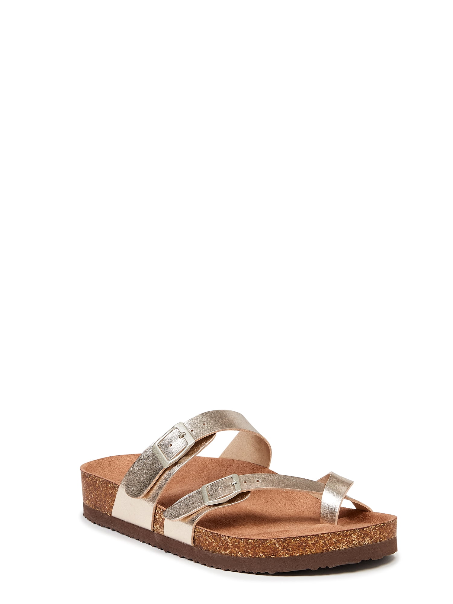 Time and Tru Women's Footbed Thong Sandals - Walmart.com