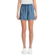 Time and Tru Women's Fray Hem Shorts, 3.5" Inseam, Sizes XS-XXXL