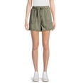 thumbnail image 1 of Time and Tru Women's Fray Hem Shorts, 3.5" Inseam, Sizes XS-XXXL, 1 of 5