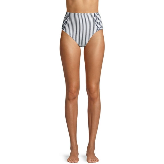 Time and Tru Women's Free Spirit Printed Highwaist Swimsuit Bikini Bottoms