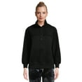 thumbnail image 1 of Time and Tru Women's French Terry and Faux Sherpa Pullover Top, Sizes XS-XXXL, 1 of 6