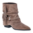 thumbnail image 1 of Time and Tru Women's Foldover Slouch Boots with Fringe, 1 of 5