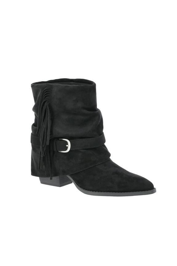 Women's Foldover Slouch Boots with Fringe