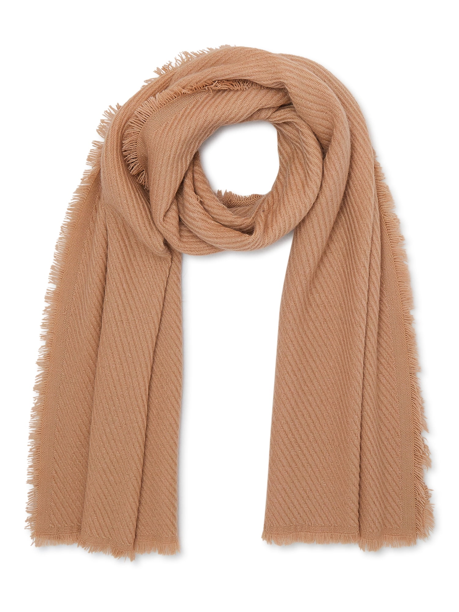 Time and Tru Women's Fringed Blanket Wrap