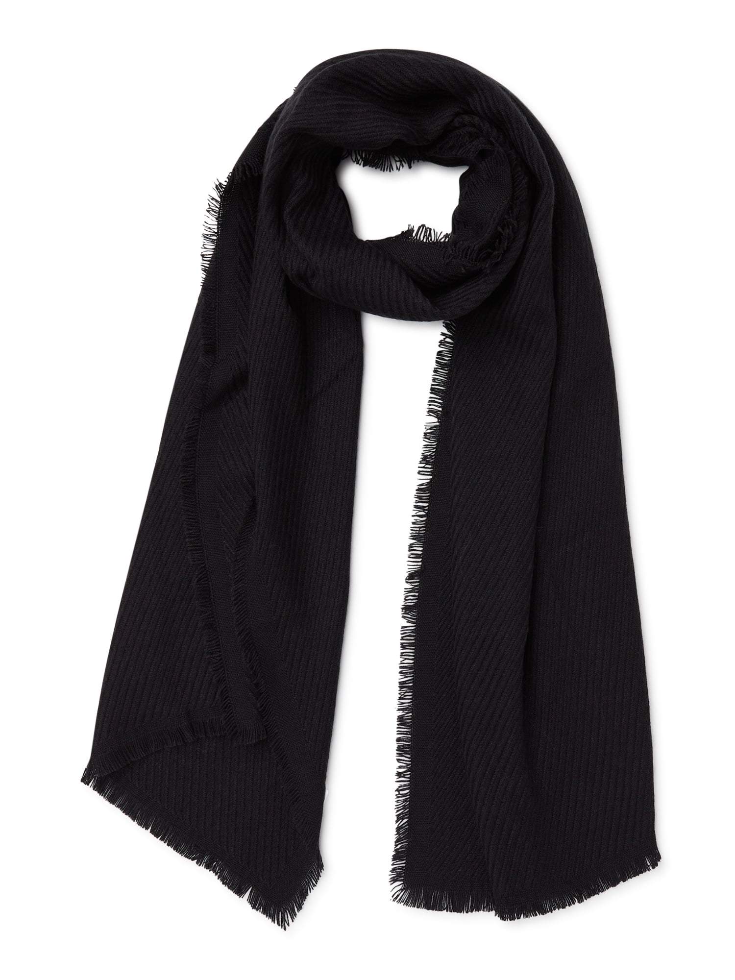 Time and Tru Women's Fringed Blanket Wrap