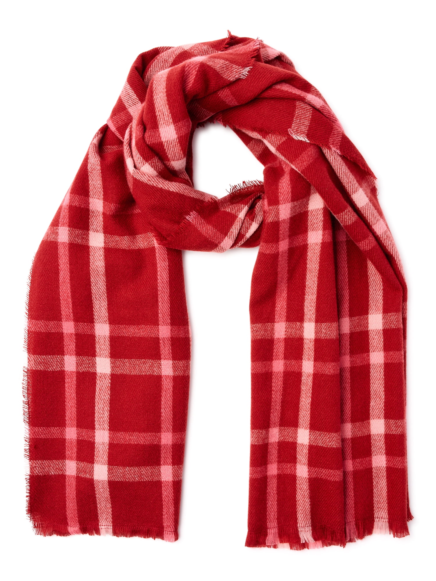 Time and Tru Women's Fringed Blanket Wrap