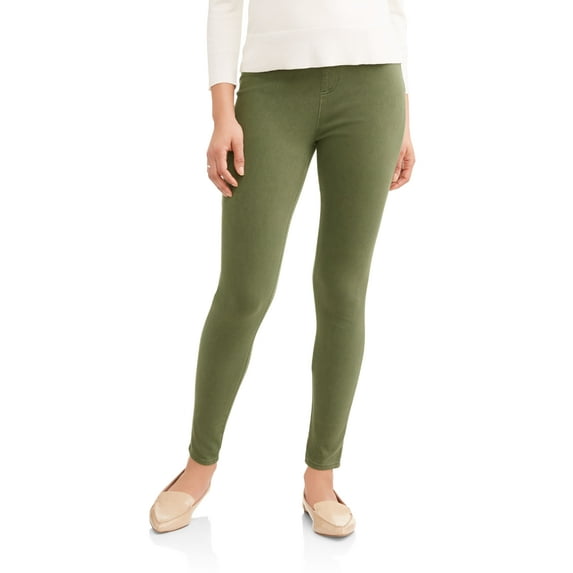 Time and Tru Women's Full Length Soft Knit Color Jeggings