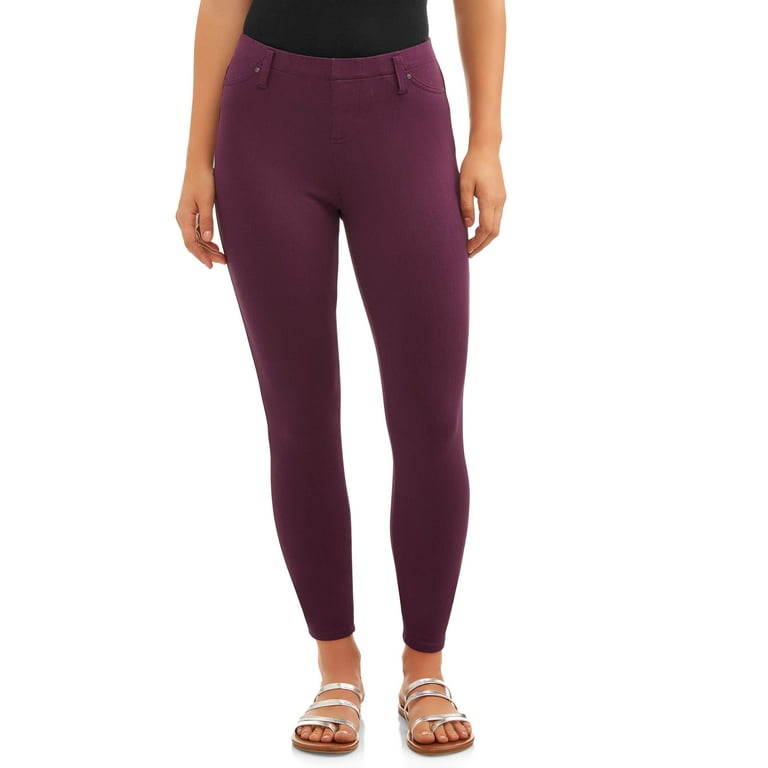 Time and Tru Women's Full Length Soft Knit Color Jeggings