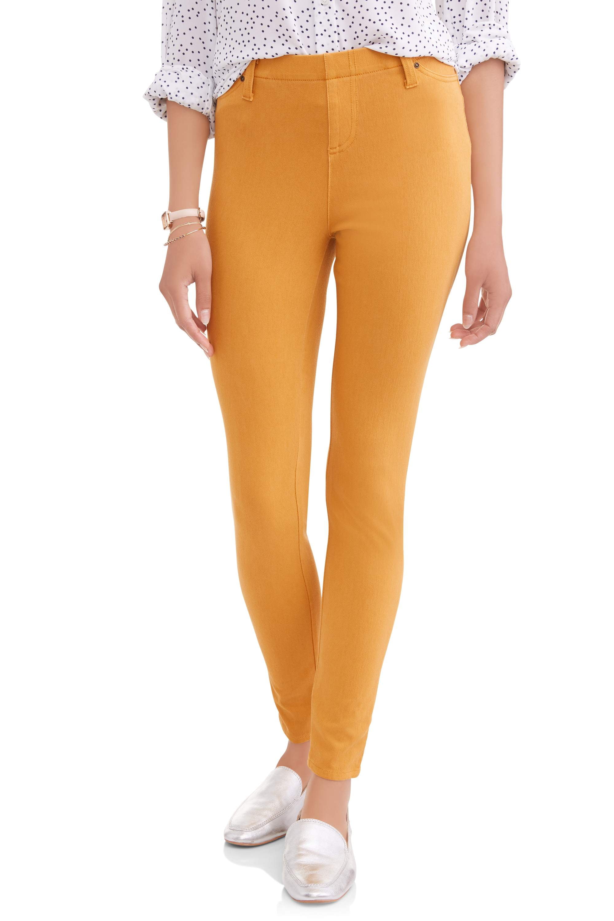 Time and Tru Women's Full Length Soft Knit Color Jeggings