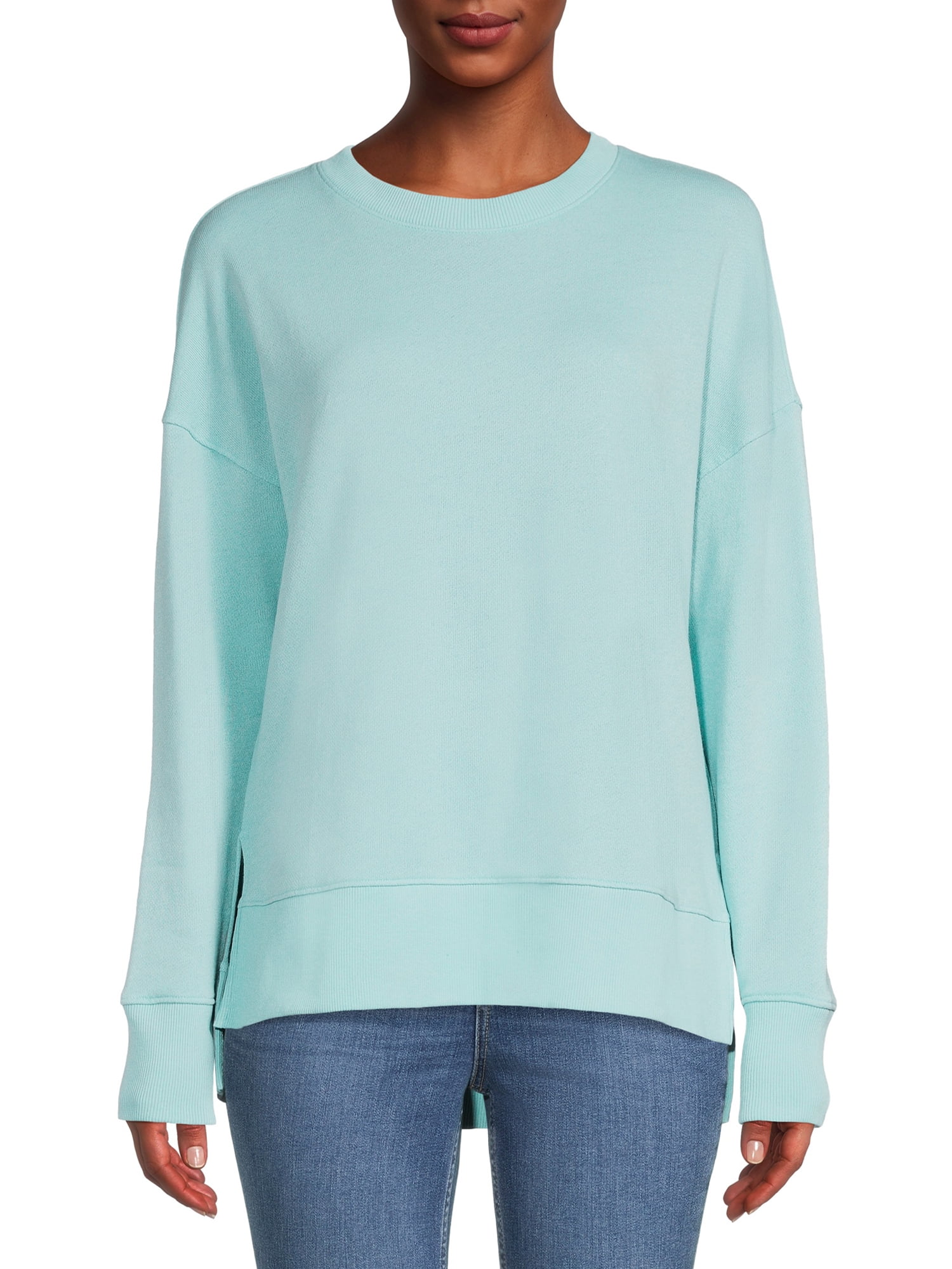Time and tru women's crewneck sweatshirt sale